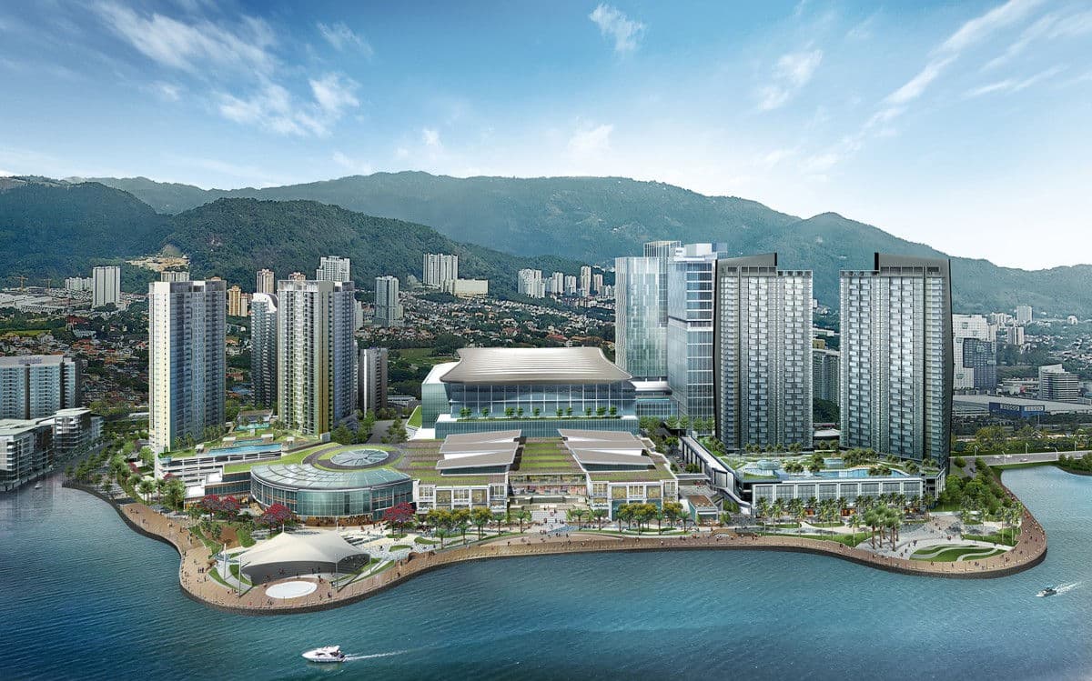 The Light City waterfront in Gelugor